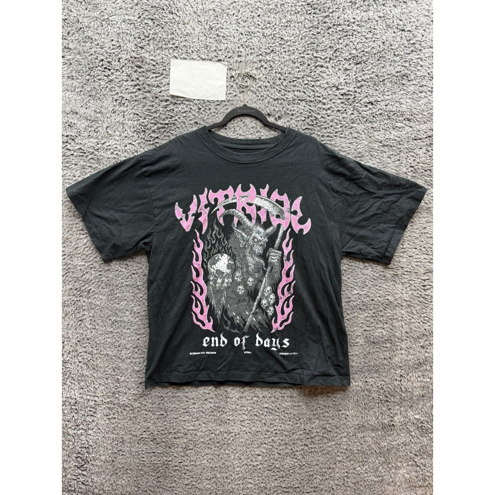 Vitriol End of Days Heavy Metal World Tour 2025 Graphic Shirt Black Size XL